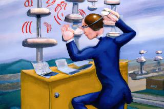 "Artistic painting of a wireless communication researcher." DALL·E 2, 2023 photo